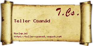 Teller Csanád névjegykártya